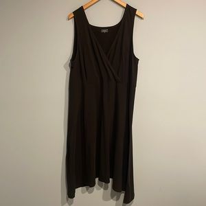 Eileen Fisher womens size 2x black dress - organic cotton - V neck/wrap look